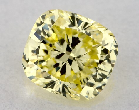 GIA 0.33 Carat Fancy Yellow-VS1 Cushion Modified Cut Diamond